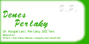 denes perlaky business card